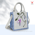 Bolso bandolera de mano Jacaranda Design de Mei Yi Arts
